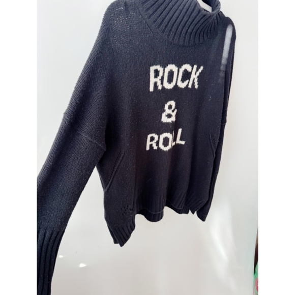 Zadig and Voltaire Alma Rock and Roll Iconic Merino Wool Turtleneck Sweater M - Picture 7 of 8